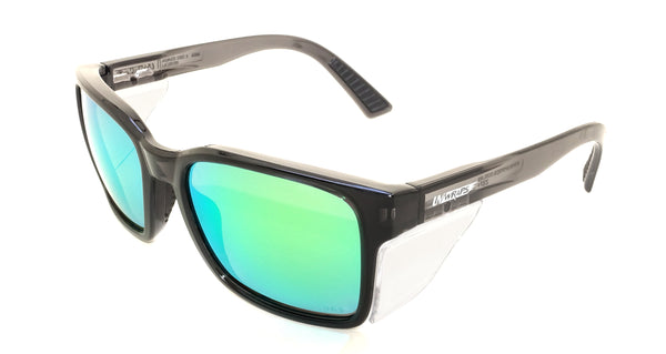 Polarised 6206 Crystal Black frame with Green Mirror Lens