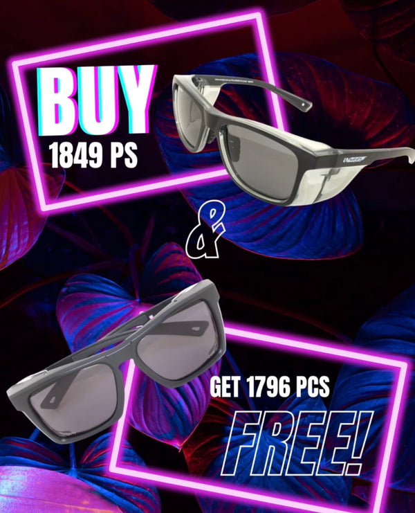 Polarised Smoke lens 1849 with adjustable nose piece with FREE 1796 PCS!