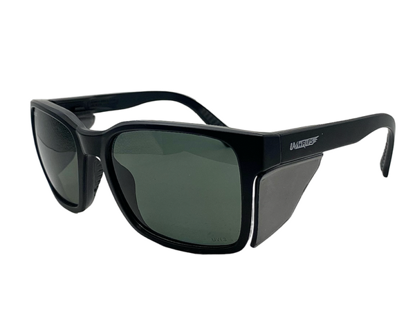 Polarised 6206 Mat Black frame smoke lens and matching side shields